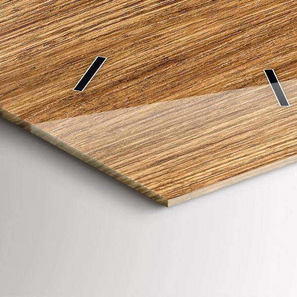 Téglalap alakú üvegóra Világos fa