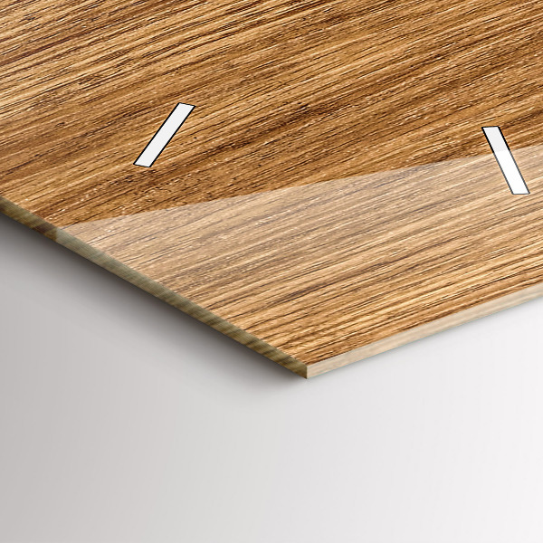 Téglalap alakú üvegóra Világos fa