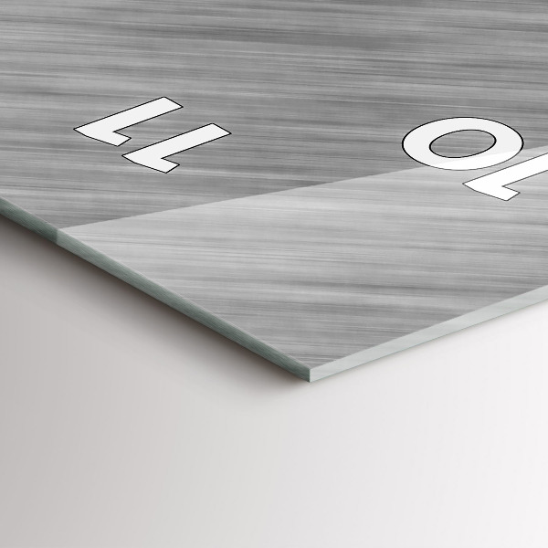 Téglalap alakú üvegóra Fém fal