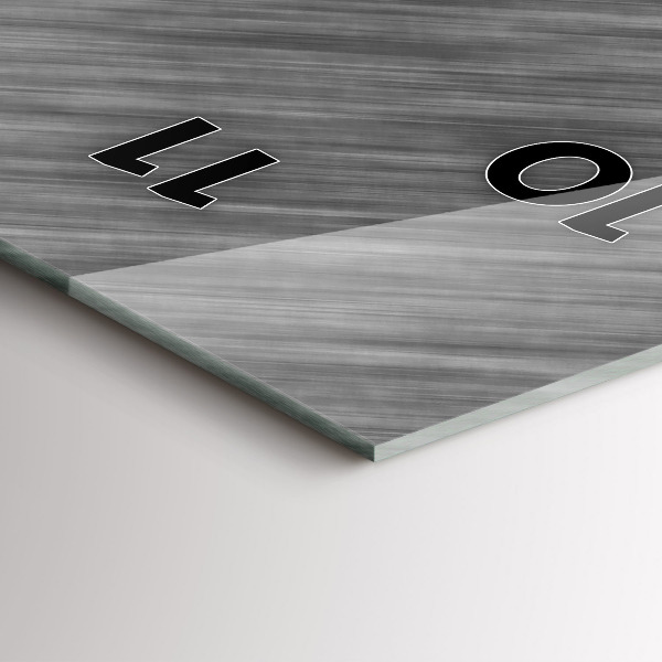 Téglalap alakú üvegóra Fém fal