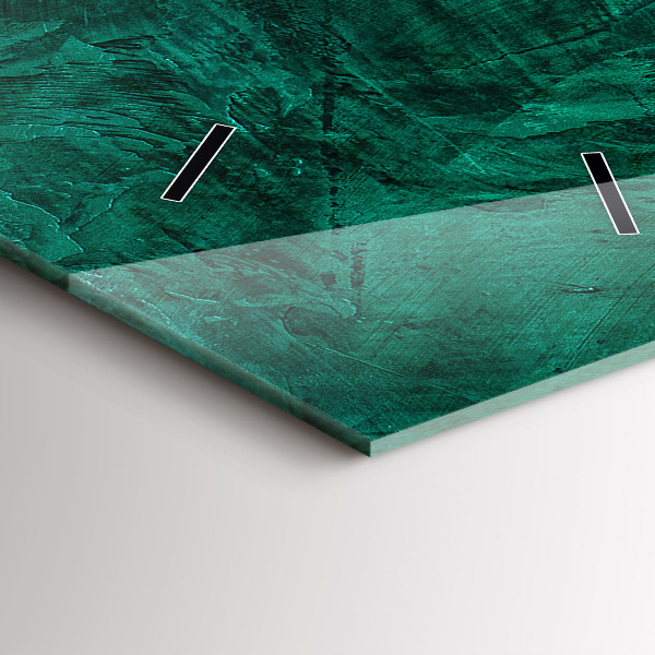 Téglalap alakú üvegóra Smaragd fal