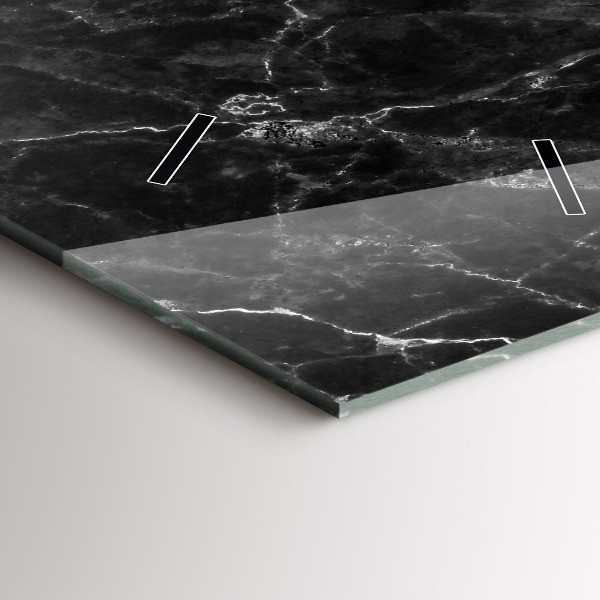 Téglalap alakú üvegóra Sötét márvány