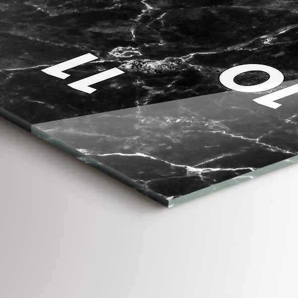 Téglalap alakú üvegóra Sötét márvány