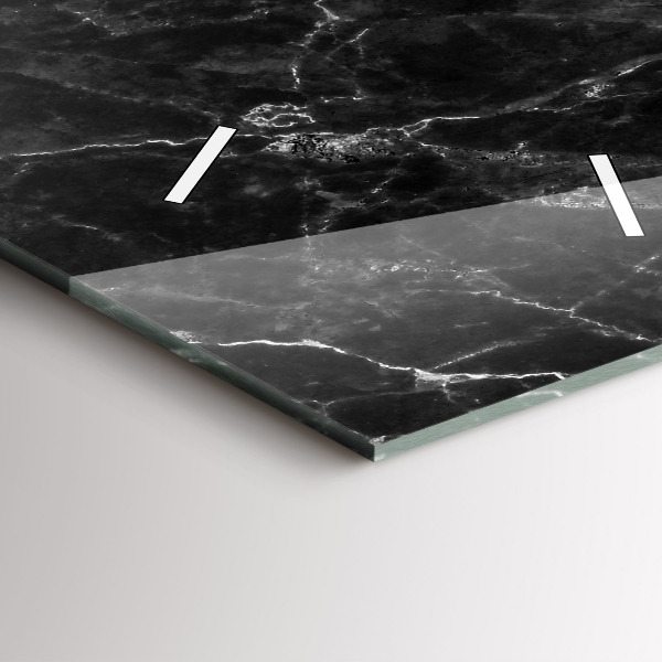 Téglalap alakú üvegóra Sötét márvány