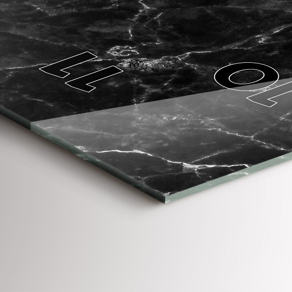 Téglalap alakú üvegóra Sötét márvány