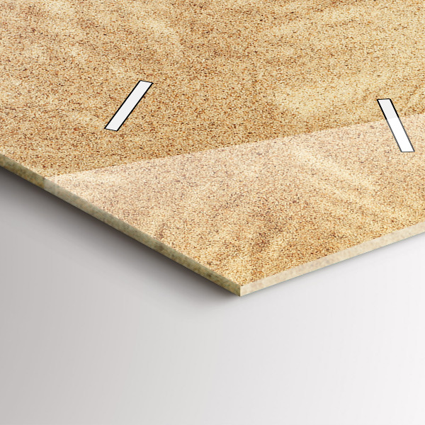 Téglalap alakú üvegóra Arany absztrakció