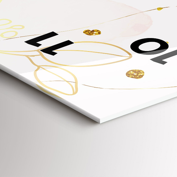 Téglalap alakú üvegóra Pasztell absztrakció