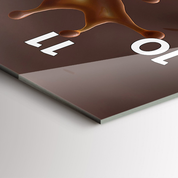 Téglalap alakú üvegóra Kakaó hullámok