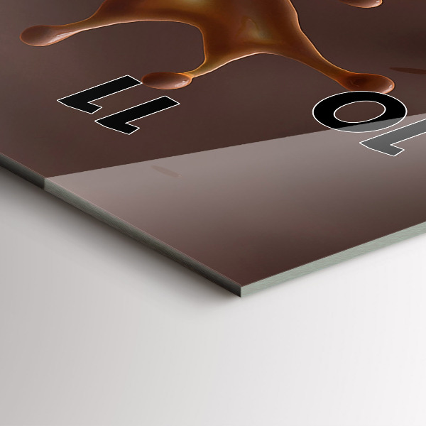 Téglalap alakú üvegóra Kakaó hullámok