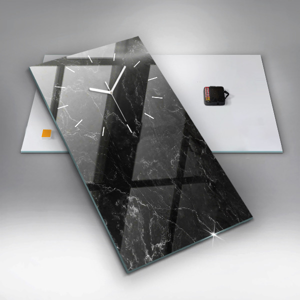 Téglalap alakú üvegóra Fekete márvány