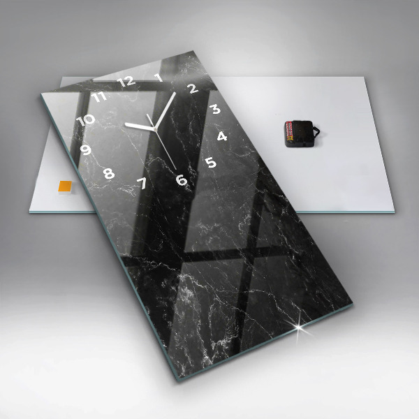 Téglalap alakú üvegóra Fekete márvány