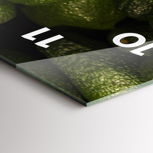 Téglalap alakú üvegóra Avokádó