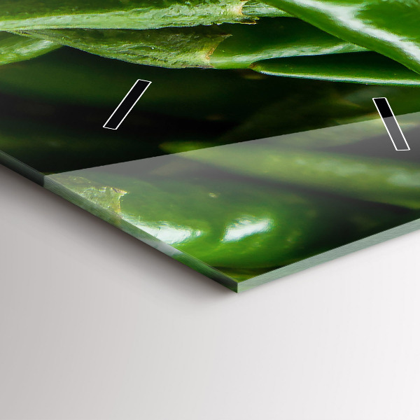 Téglalap alakú üvegóra Zöld bors