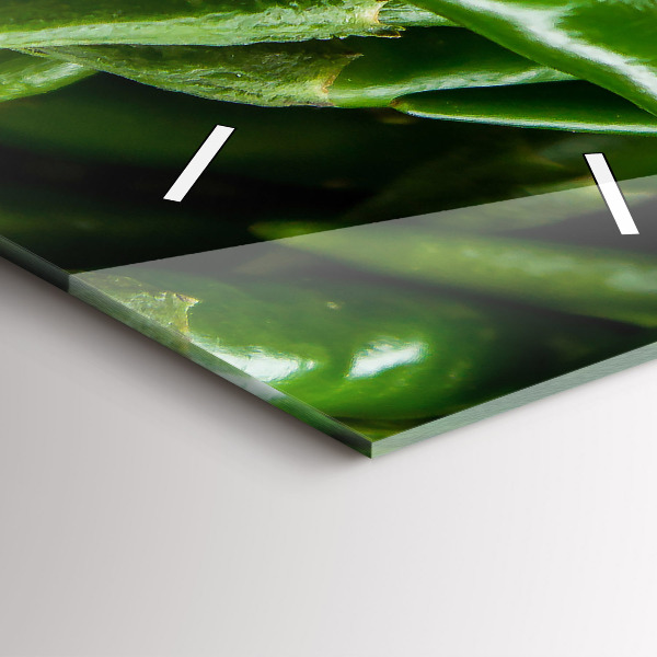 Téglalap alakú üvegóra Zöld bors