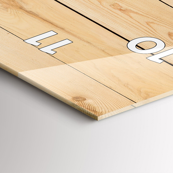 Téglalap alakú üvegóra Fa táblák