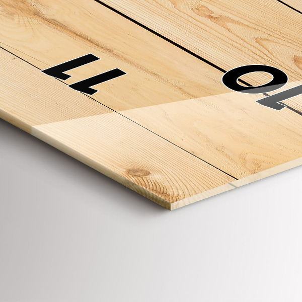 Téglalap alakú üvegóra Fa táblák