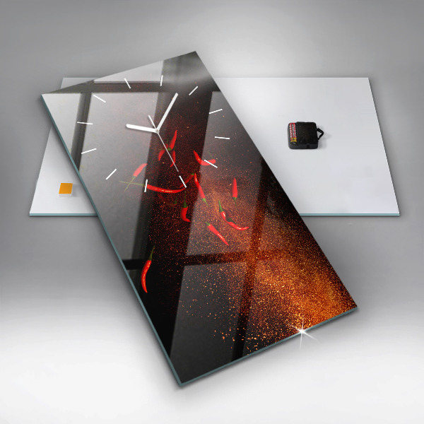 Téglalap alakú üvegóra Chili paprika