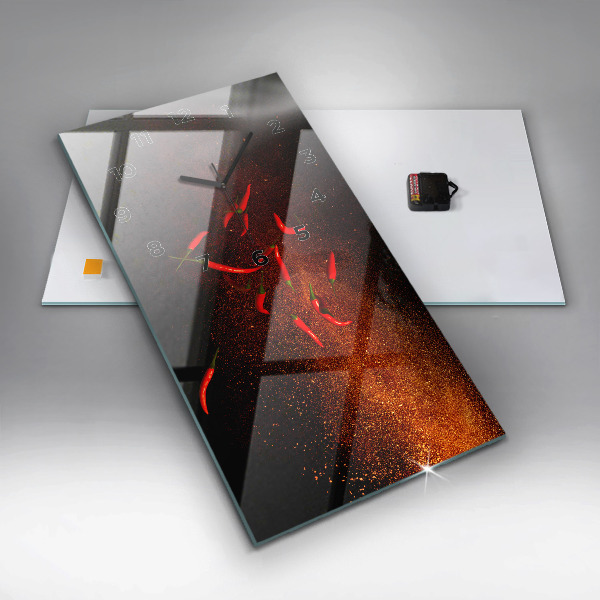 Téglalap alakú üvegóra Chili paprika