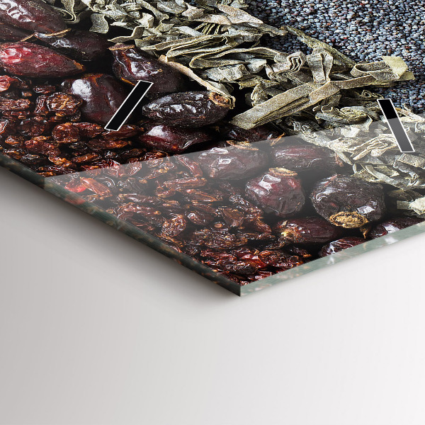 Téglalap alakú üvegóra Fűszerek sorai