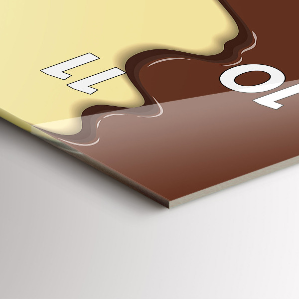 Téglalap alakú üvegóra Gofri és fagylalt