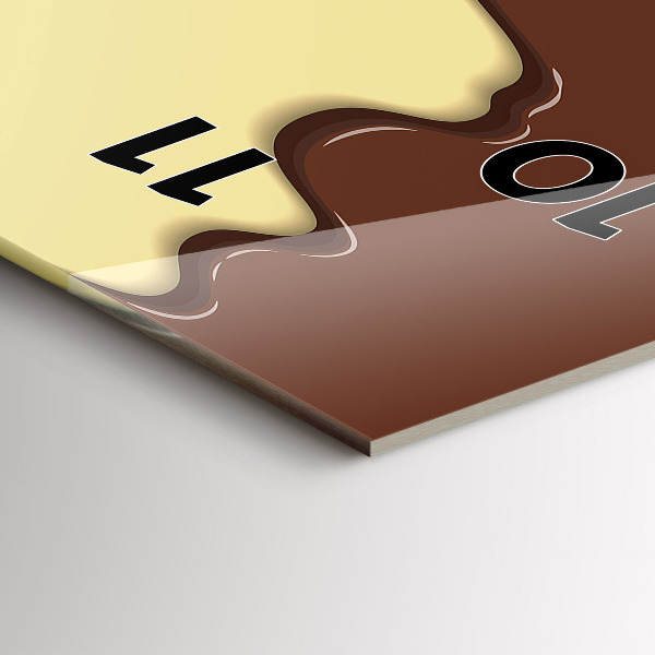 Téglalap alakú üvegóra Gofri és fagylalt