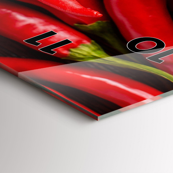 Téglalap alakú üvegóra Csípős paprika