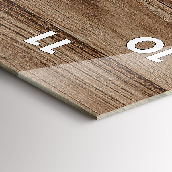 Téglalap alakú üvegóra Sötét fa