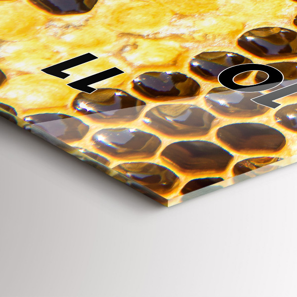 Téglalap alakú üvegóra Méhsejt