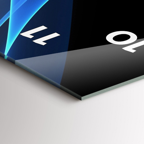 Téglalap alakú üvegóra Kék vonalak