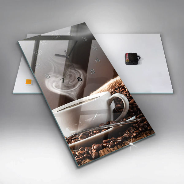 Téglalap alakú üvegóra Egy csésze kávét