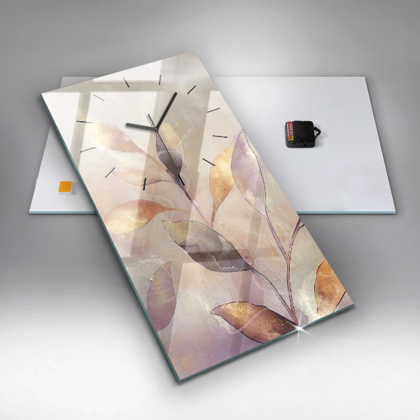 Téglalap alakú üvegóra Absztrakt boho levelek