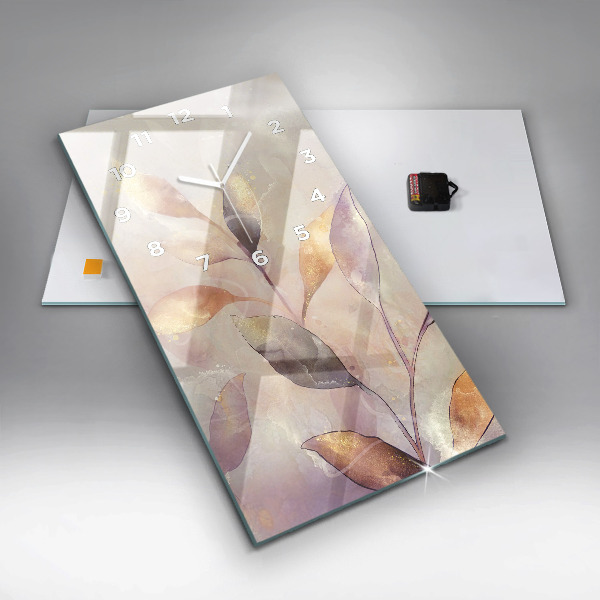 Téglalap alakú üvegóra Absztrakt boho levelek