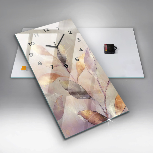 Téglalap alakú üvegóra Absztrakt boho levelek