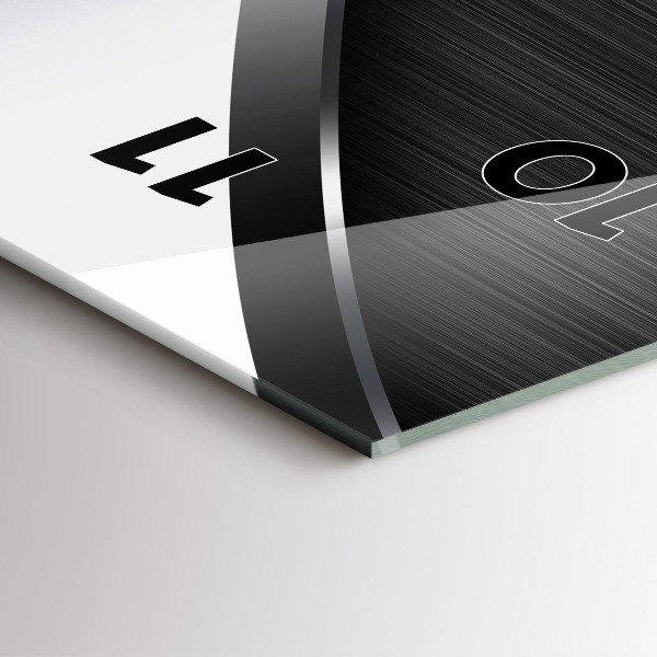 Téglalap alakú üvegóra Fekete és ezüst vonalak