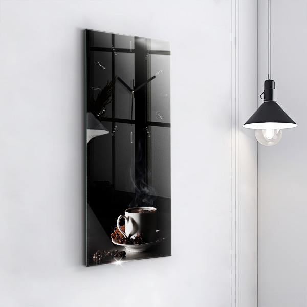 Téglalap alakú üvegóra Egy csésze kávét