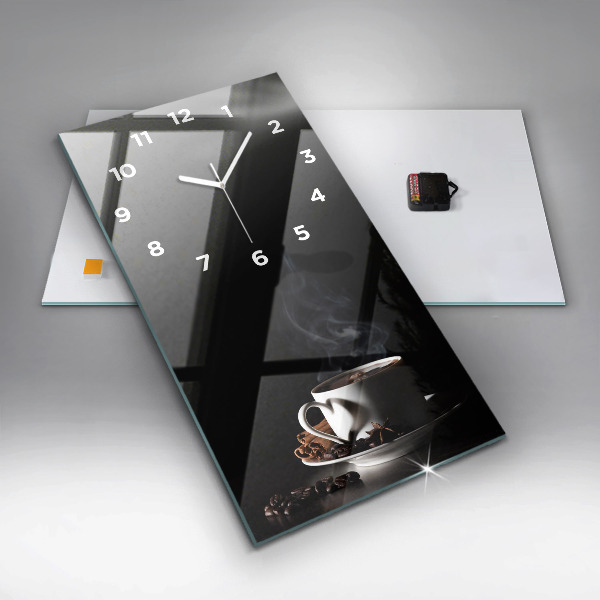 Téglalap alakú üvegóra Egy csésze kávét