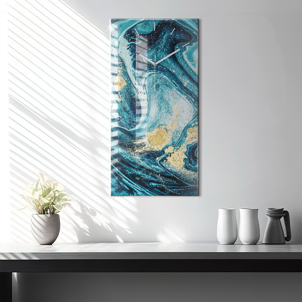 Téglalap alakú üvegóra Absztrakt márvány