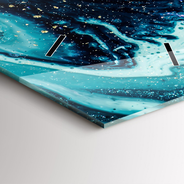 Téglalap alakú üvegóra Absztrakt márvány