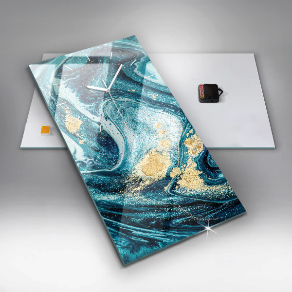 Téglalap alakú üvegóra Absztrakt márvány