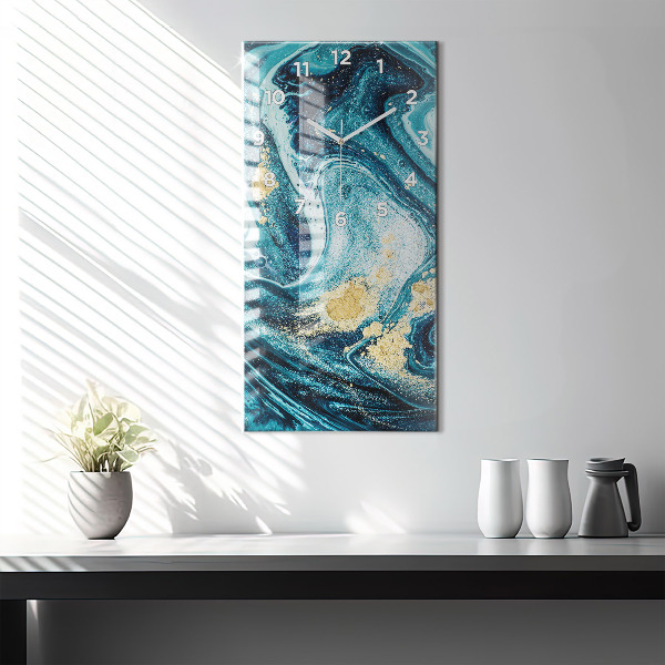 Téglalap alakú üvegóra Absztrakt márvány