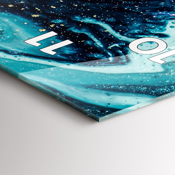 Téglalap alakú üvegóra Absztrakt márvány