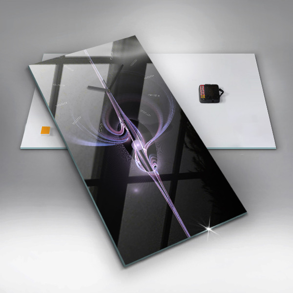 Téglalap alakú üvegóra Lila absztrakció