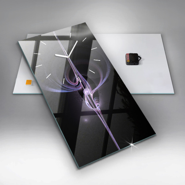 Téglalap alakú üvegóra Lila absztrakció