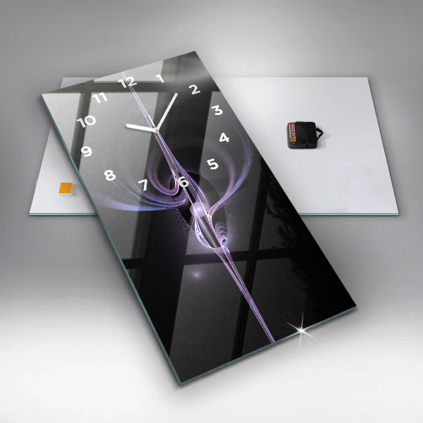 Téglalap alakú üvegóra Lila absztrakció