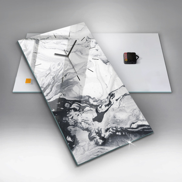 Téglalap alakú üvegóra Absztrakt tinta márvány