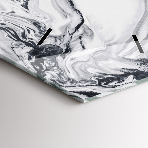 Téglalap alakú üvegóra Absztrakt tinta márvány