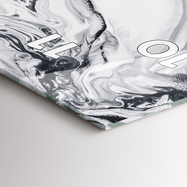 Téglalap alakú üvegóra Absztrakt tinta márvány