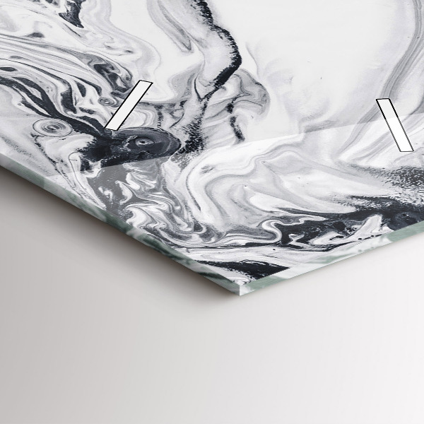 Téglalap alakú üvegóra Absztrakt tinta márvány