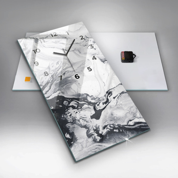 Téglalap alakú üvegóra Absztrakt tinta márvány