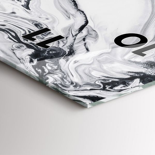 Téglalap alakú üvegóra Absztrakt tinta márvány